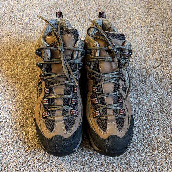 Cabela's Hiking Boots Womens 9 Black Tan Outdoors Sporty Lace Up High Top - Picture 3 of 7